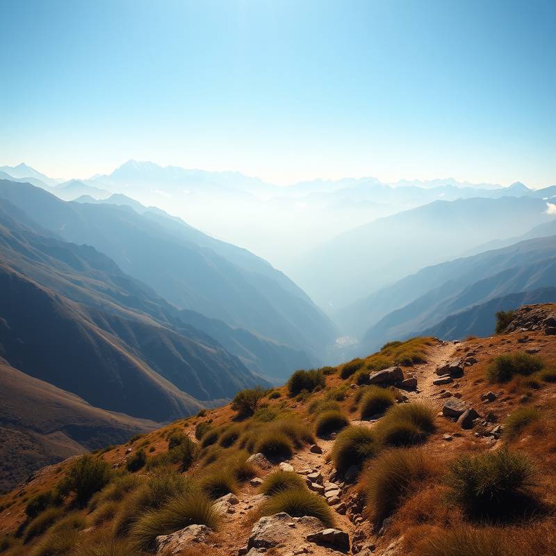 Vista panorámica del sendero Salkantay